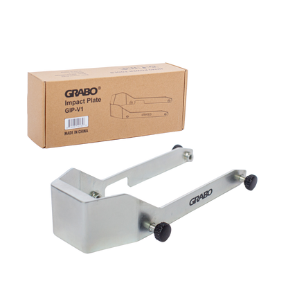 GRABO Impact Plate Hammer Shield tool accessory; aluminum frame with black knobs on Tampa Home & Garden Store