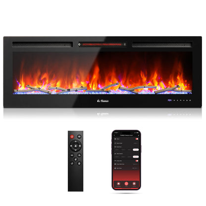 In Flames INF50W-3D WiFi Smart Wall Mounted Electric Fireplace - Tempered Glass - Tampa Home & Garden Store