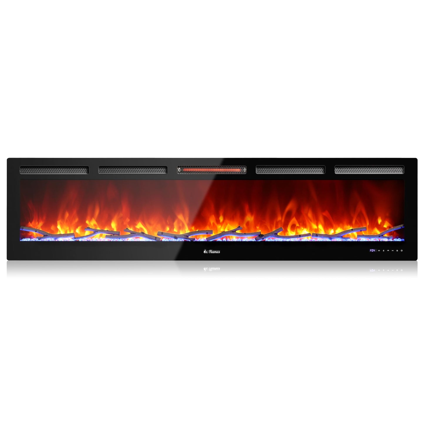 In Flames INF72W-3D WiFi Smart Wall Mounted Electric Fireplace - Tempered Glass - Tampa Home & Garden Store