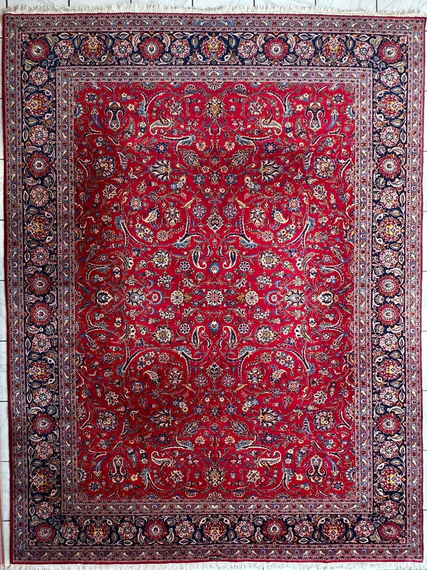 Incredible Persian Kashan All Over Wool Rug 10’2” x 14’ - Tampa Home & Garden Store