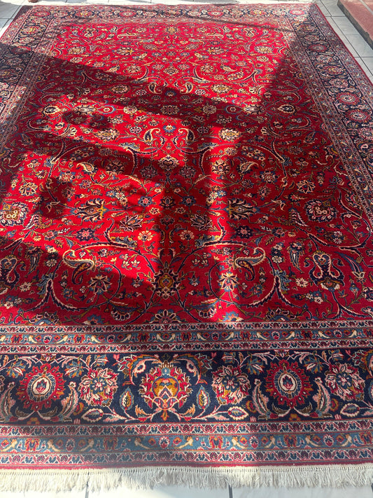 Incredible Persian Kashan All Over Wool Rug 10’2” x 14’ - Tampa Home & Garden Store