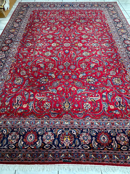 Incredible Persian Kashan All Over Wool Rug 10’2” x 14’ - Tampa Home & Garden Store