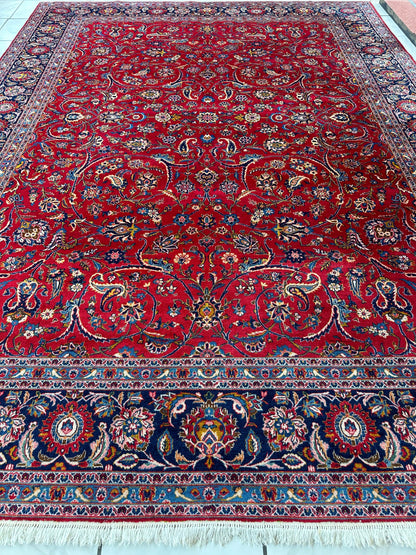 Incredible Persian Kashan All Over Wool Rug 10’2” x 14’ - Tampa Home & Garden Store
