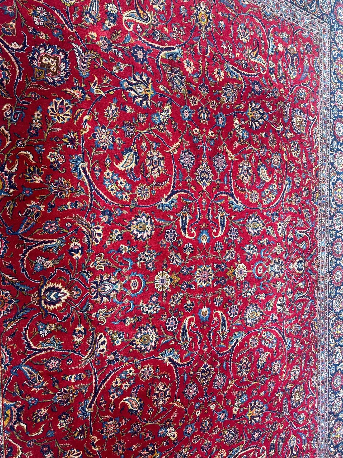 Incredible Persian Kashan All Over Wool Rug 10’2” x 14’ - Tampa Home & Garden Store