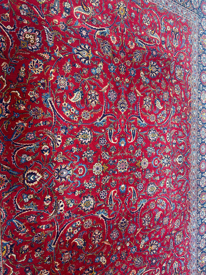 Incredible Persian Kashan All Over Wool Rug 10’2” x 14’ - Tampa Home & Garden Store