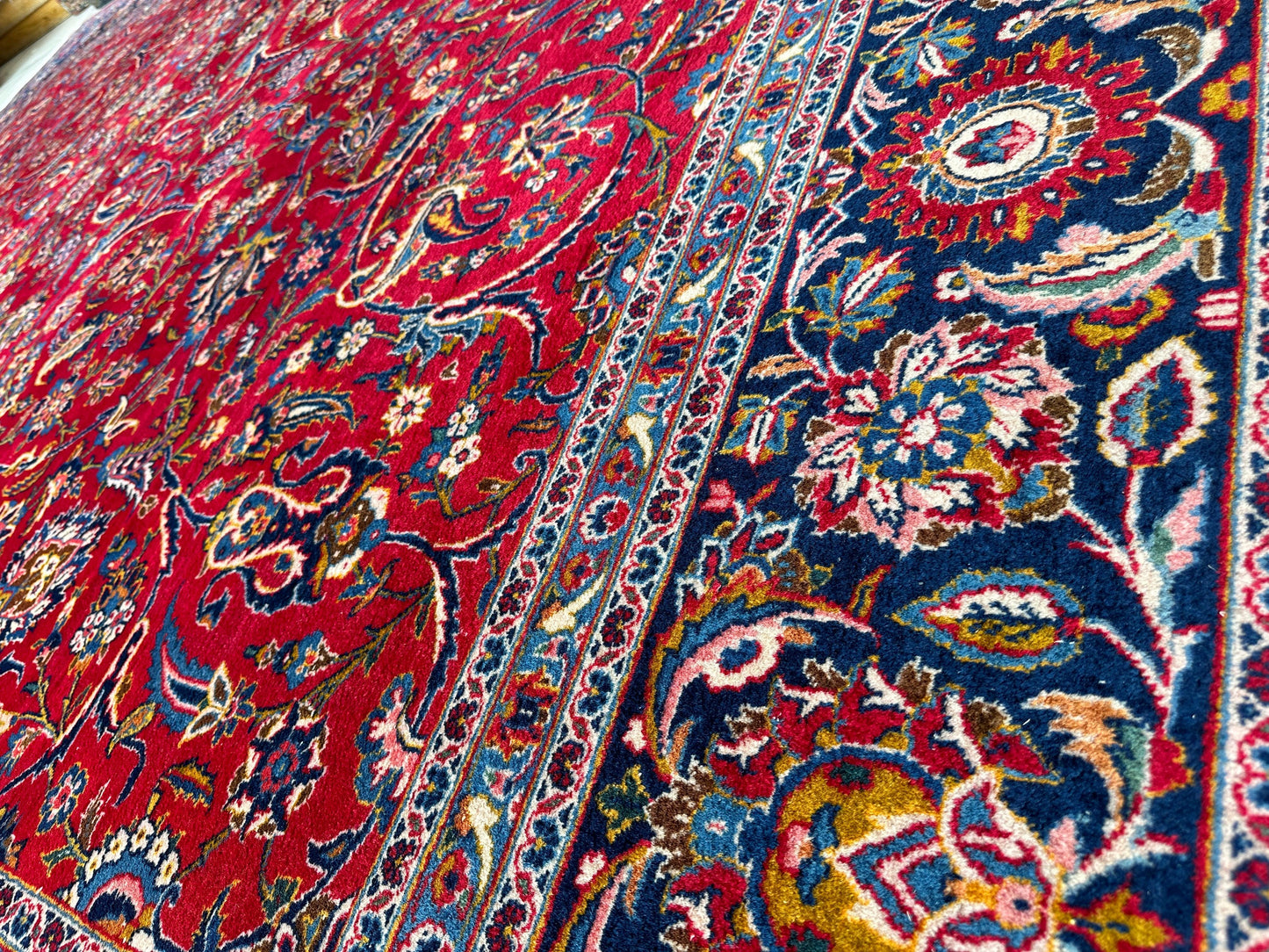 Incredible Persian Kashan All Over Wool Rug 10’2” x 14’ - Tampa Home & Garden Store