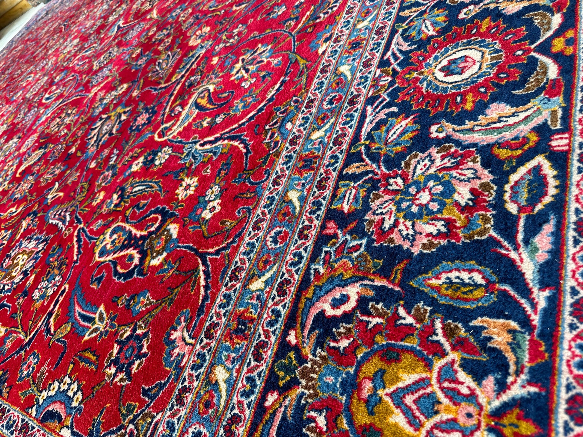 Incredible Persian Kashan All Over Wool Rug 10’2” x 14’ - Tampa Home & Garden Store