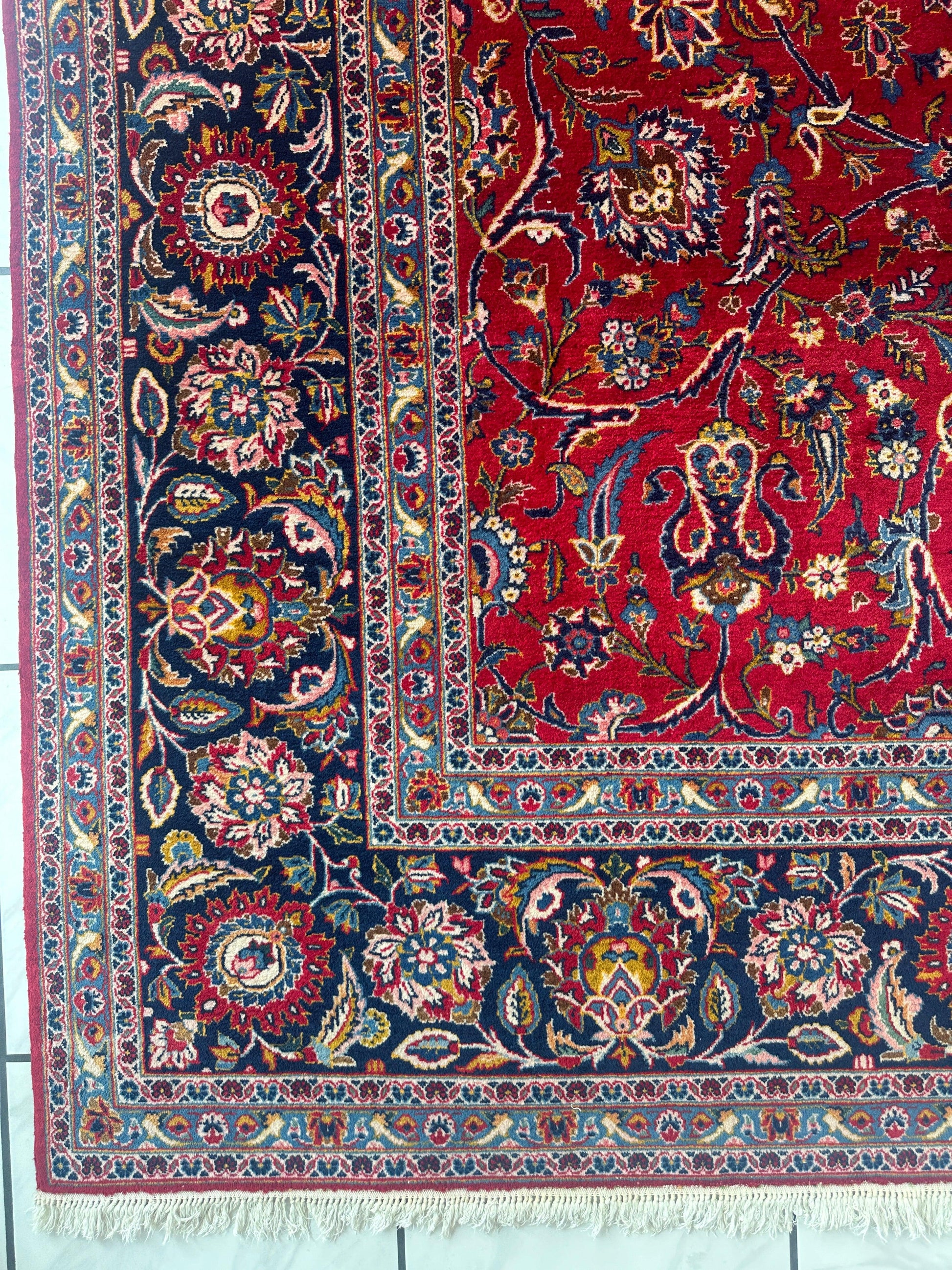 Incredible Persian Kashan All Over Wool Rug 10’2” x 14’ - Tampa Home & Garden Store
