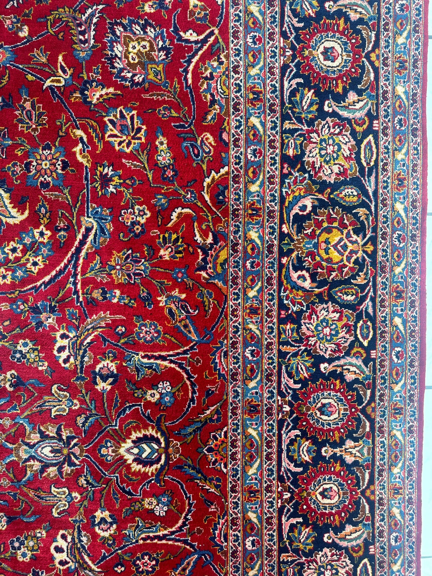Incredible Persian Kashan All Over Wool Rug 10’2” x 14’ - Tampa Home & Garden Store