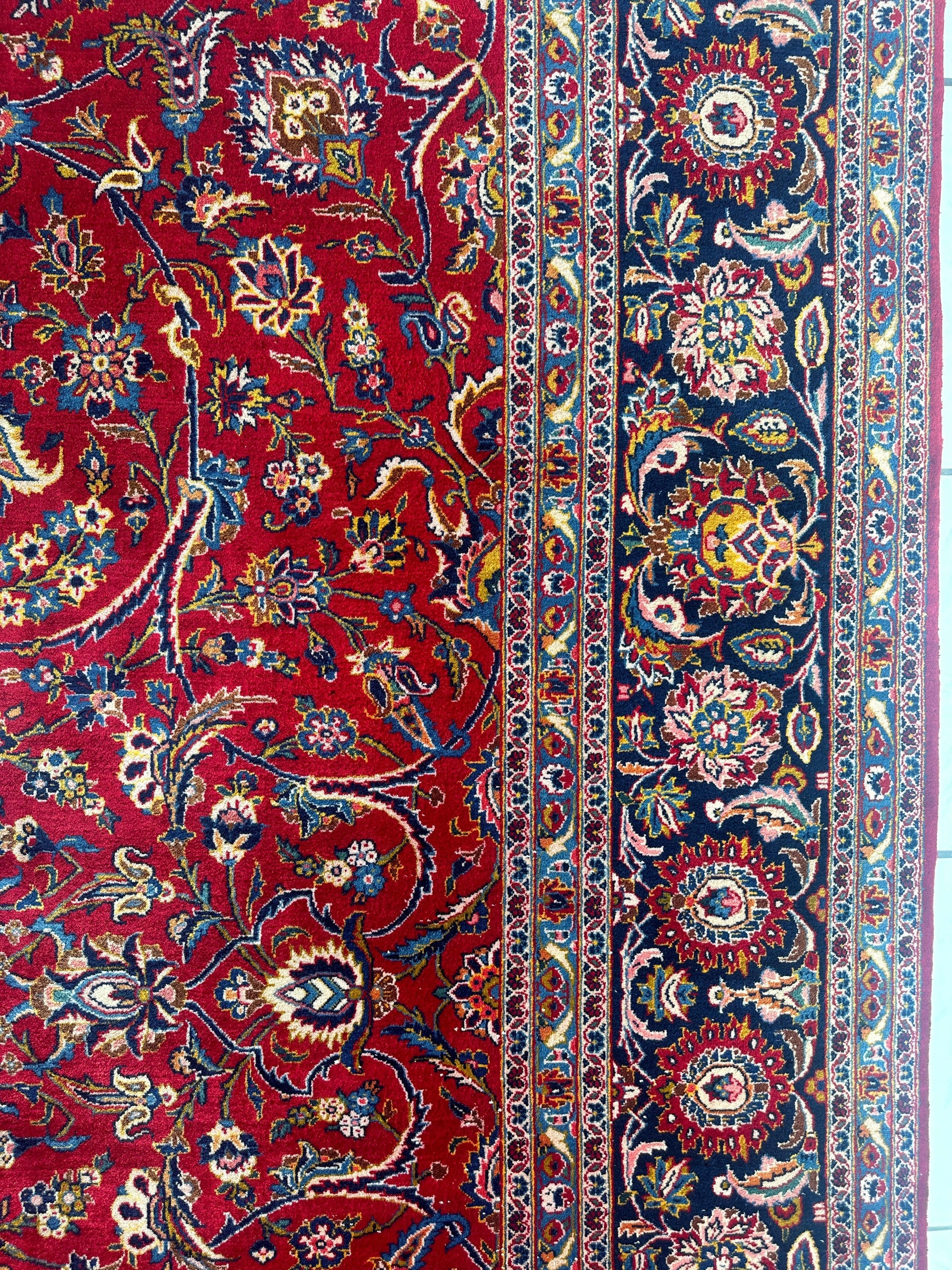 Incredible Persian Kashan All Over Wool Rug 10’2” x 14’ - Tampa Home & Garden Store