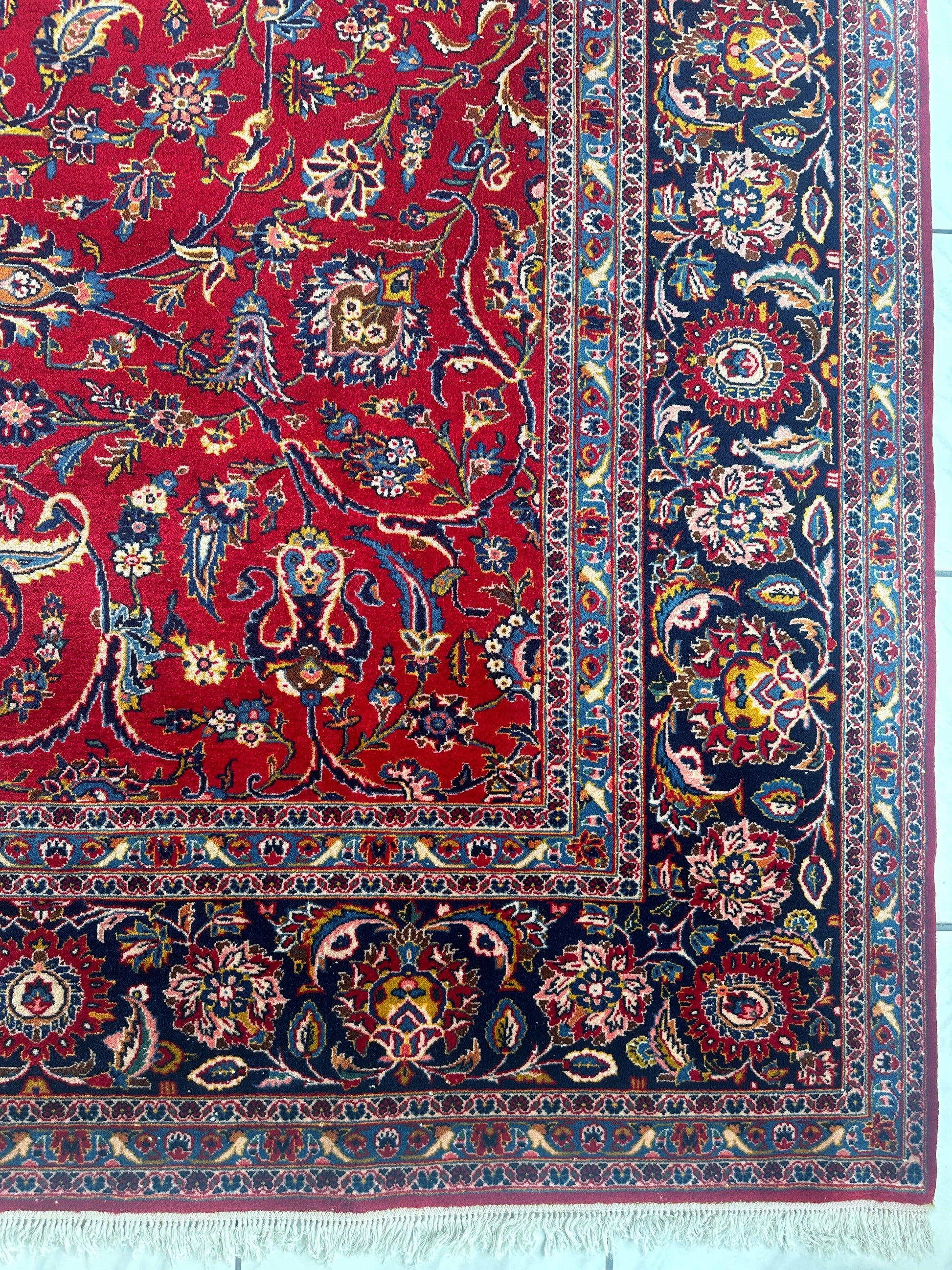 Incredible Persian Kashan All Over Wool Rug 10’2” x 14’ - Tampa Home & Garden Store