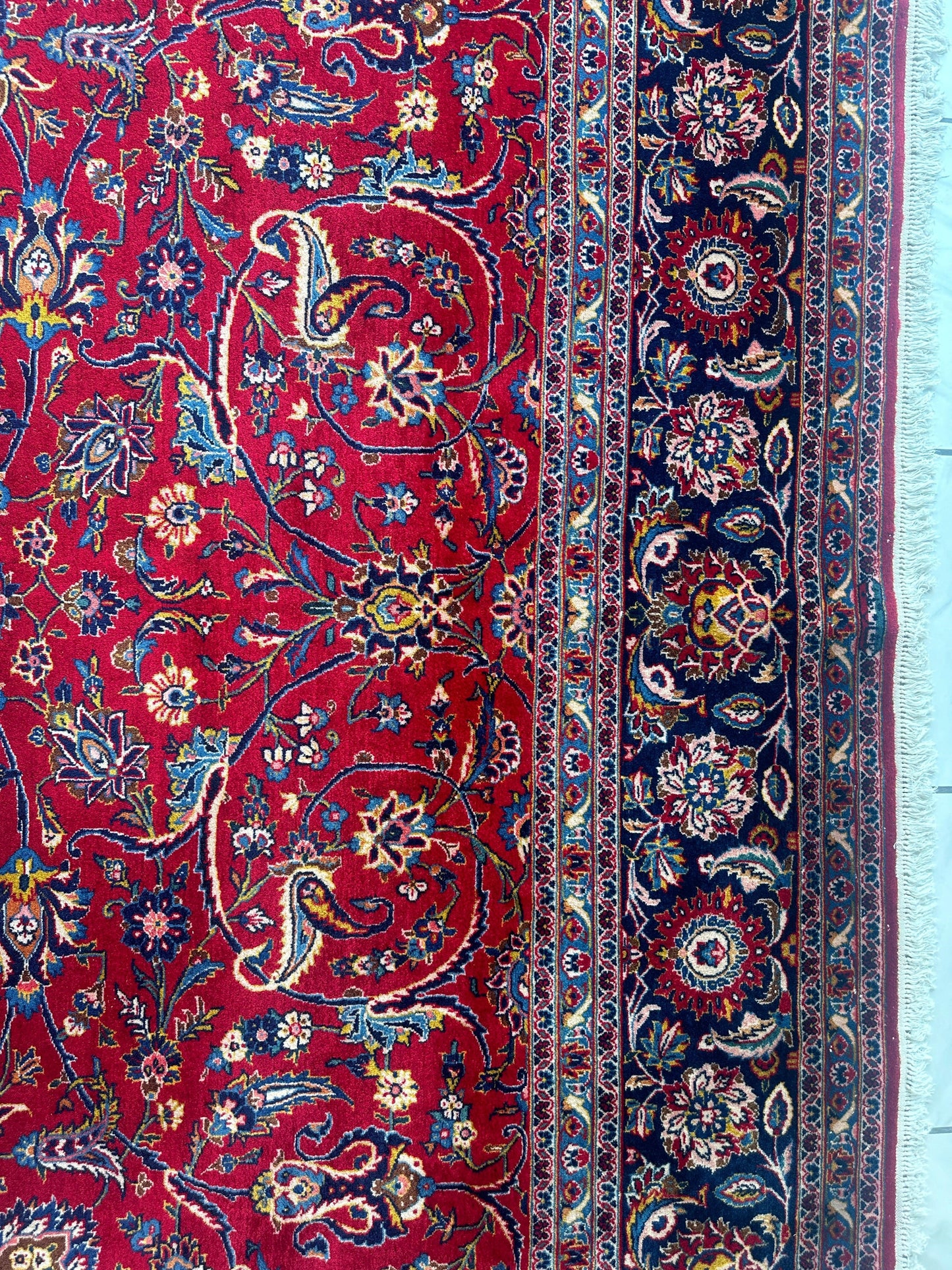 Incredible Persian Kashan All Over Wool Rug 10’2” x 14’ - Tampa Home & Garden Store