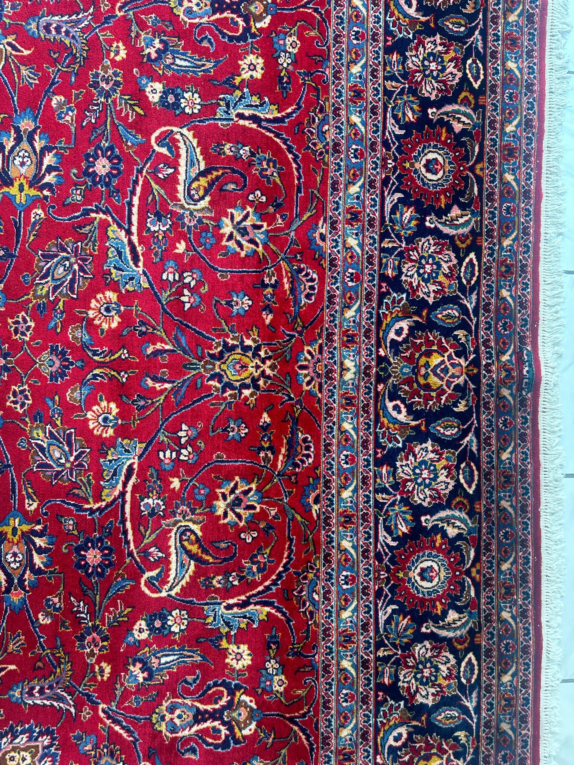 Incredible Persian Kashan All Over Wool Rug 10’2” x 14’ - Tampa Home & Garden Store