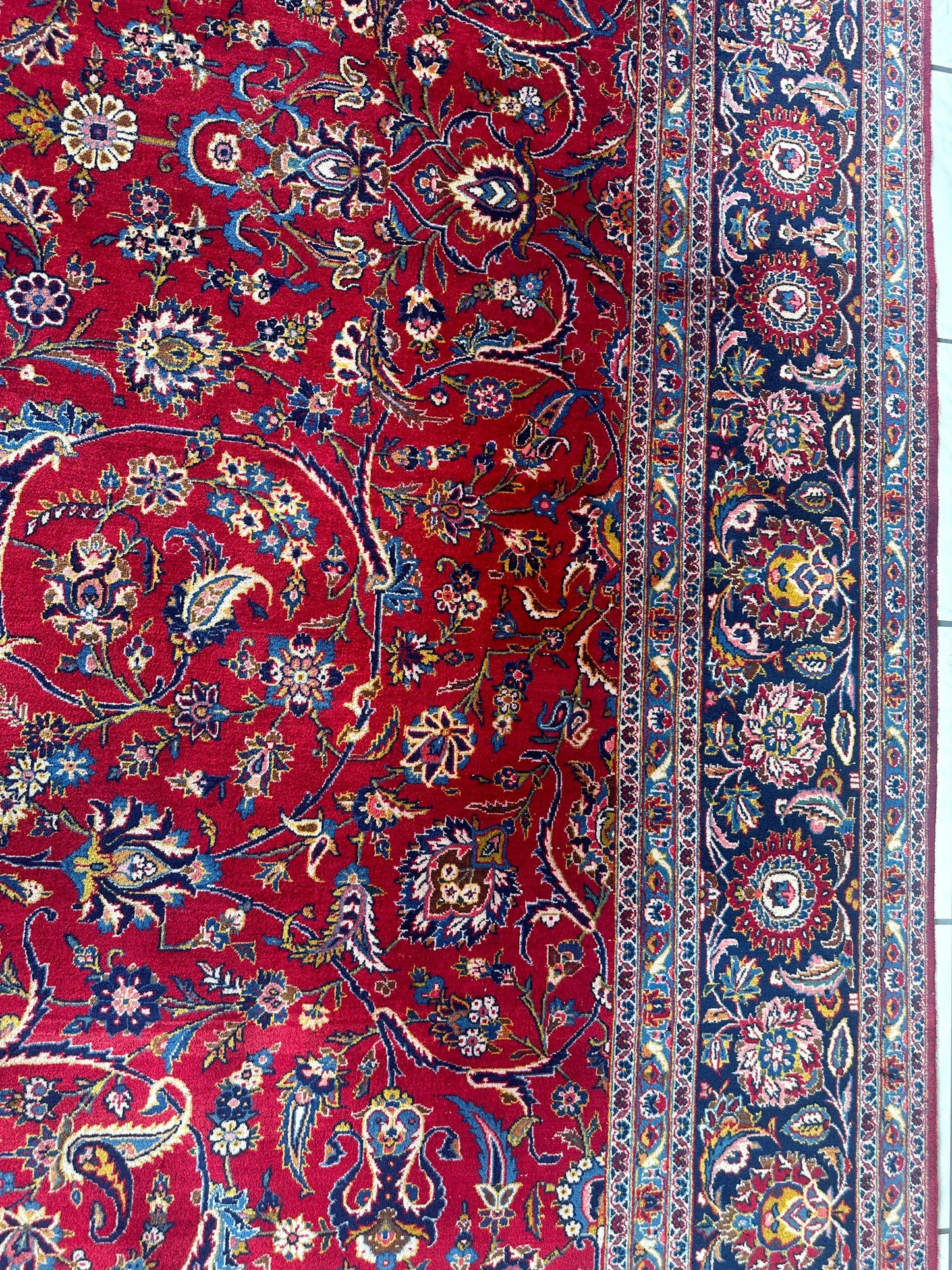 Incredible Persian Kashan All Over Wool Rug 10’2” x 14’ - Tampa Home & Garden Store