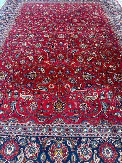 Incredible Persian Kashan All Over Wool Rug 10’2” x 14’ - Tampa Home & Garden Store