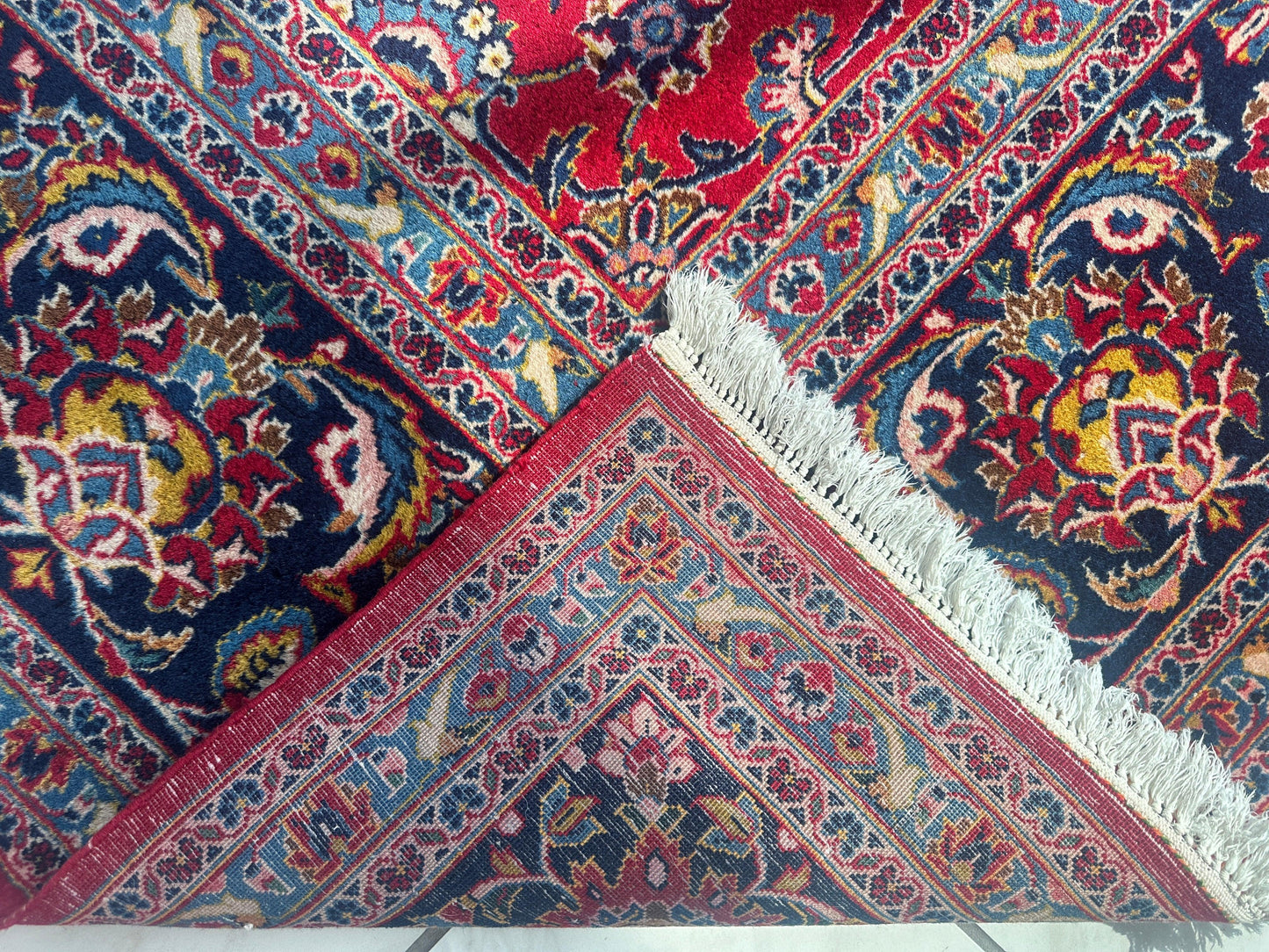 Incredible Persian Kashan All Over Wool Rug 10’2” x 14’ - Tampa Home & Garden Store