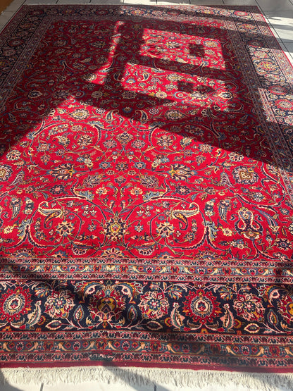 Incredible Persian Kashan All Over Wool Rug 10’2” x 14’ - Tampa Home & Garden Store
