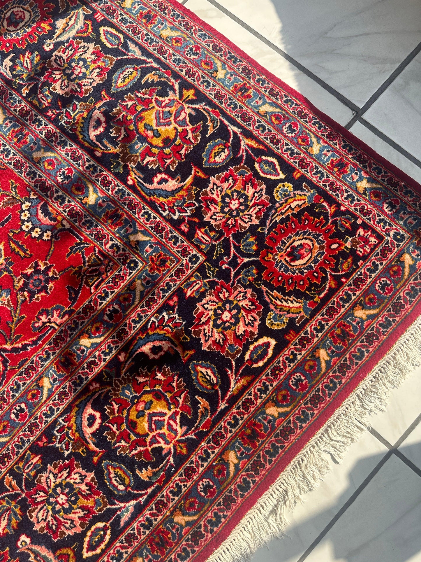 Incredible Persian Kashan All Over Wool Rug 10’2” x 14’ - Tampa Home & Garden Store