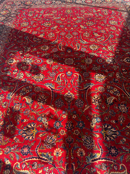 Incredible Persian Kashan All Over Wool Rug 10’2” x 14’ - Tampa Home & Garden Store