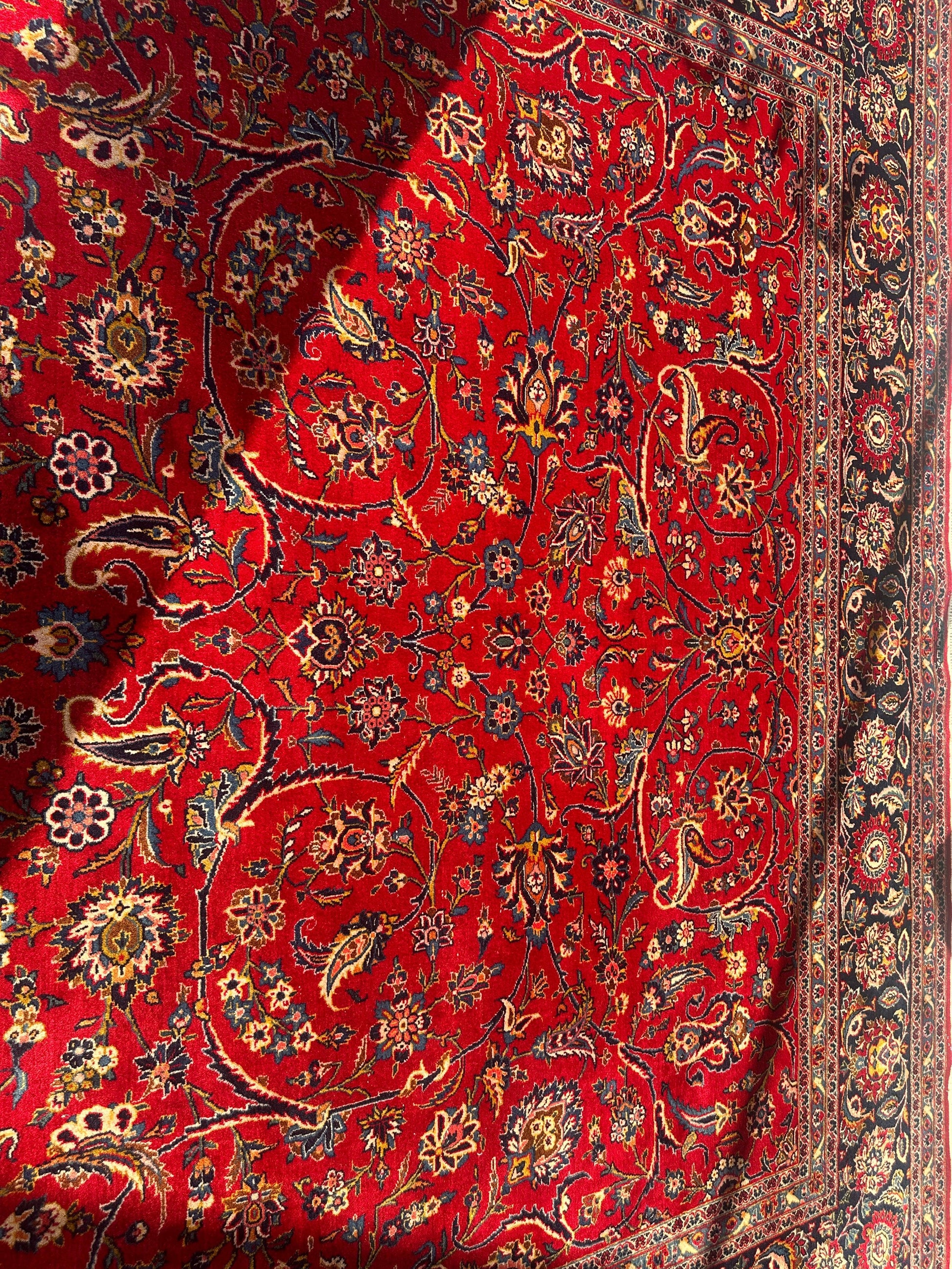 Incredible Persian Kashan All Over Wool Rug 10’2” x 14’ - Tampa Home & Garden Store