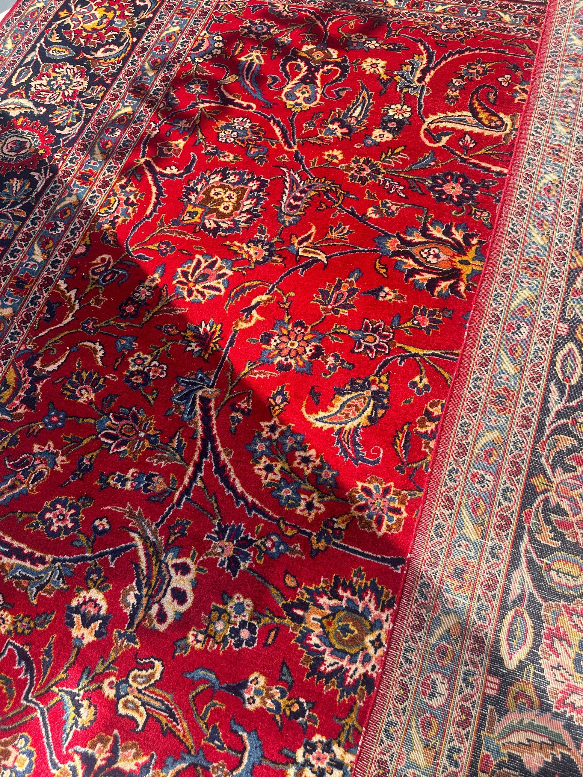 Incredible Persian Kashan All Over Wool Rug 10’2” x 14’ - Tampa Home & Garden Store