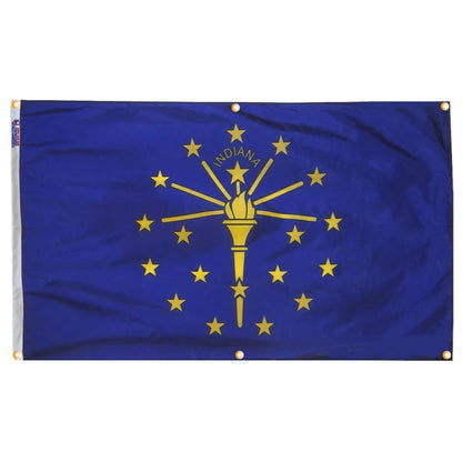 Indiana Flag with Grommets Along the Edges for Wall Hanging - Tampa Home & Garden Store