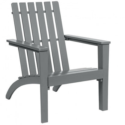 Indoor/Outdoor Acacia Wood Adirondack Lounge Armchair - Grey - Tampa Home & Garden Store