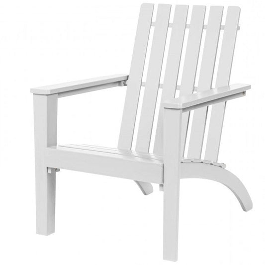 Indoor/Outdoor Acacia Wood Adirondack Lounge Armchair - White - Tampa Home & Garden Store