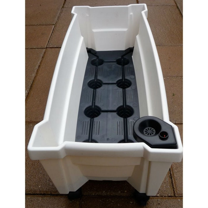 Indoor/Outdoor Green Polypropylene Wheeled Trellis Planter - Tampa Home & Garden Store