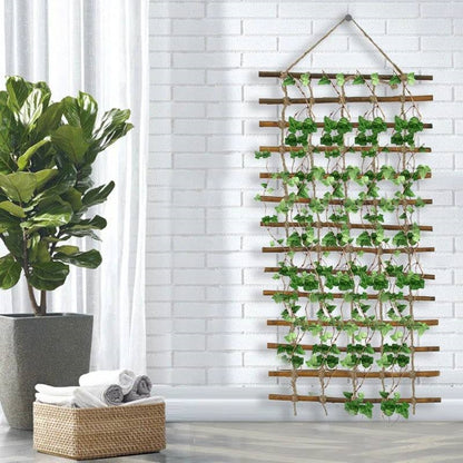 Indoor Outdoor Wall Hanging Willow Wood and Jute Garden Trellis - Tampa Home & Garden Store
