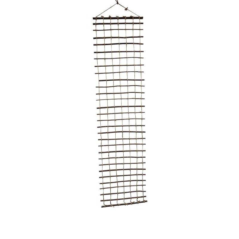 Indoor Outdoor Wall Hanging Willow Wood and Jute Garden Trellis - Tampa Home & Garden Store