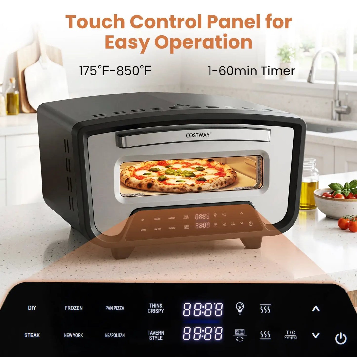 Electric Pizza Oven 12 Inch Pizzas with Presets