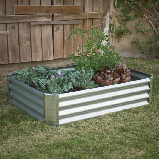 Industrial Farmhouse Steel Raised Garden Bed Metal Planter with Lining - Tampa Home & Garden Store