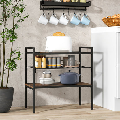 Mesa de entrada industrial con panel extraíble y estante de malla