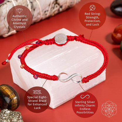 Infinite Prosperity - Eight-Strand Red String Bracelet - Tampa Home & Garden Store