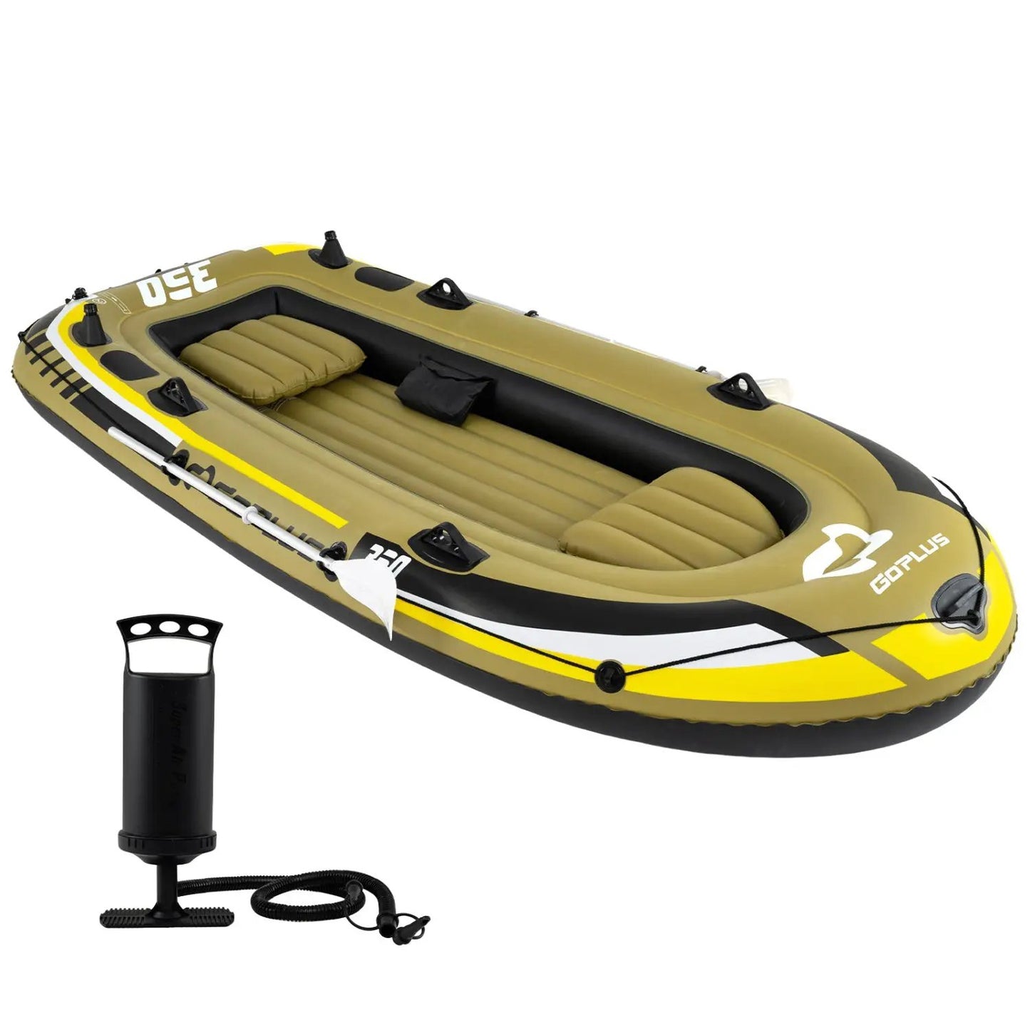 4-Person Inflatable Fishing Boat with Oars