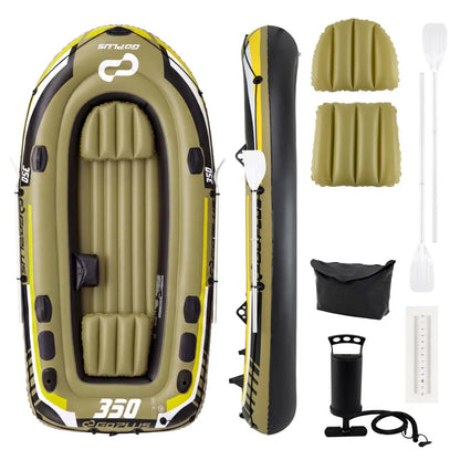 4-Person Inflatable Fishing Boat with Oars