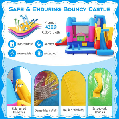 Excavator Themed Inflatable Bounce House 8 in 1