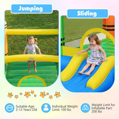 Inflatable Bounce House 2 in 1 Slide and Jump