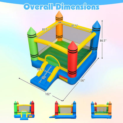 Inflatable Bounce House 2 in 1 Slide and Jump