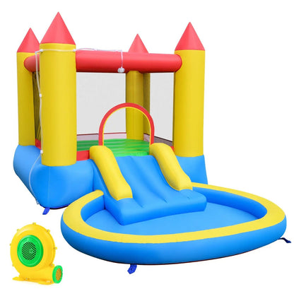 Inflatable Bounce House Water Slide 370W Blower