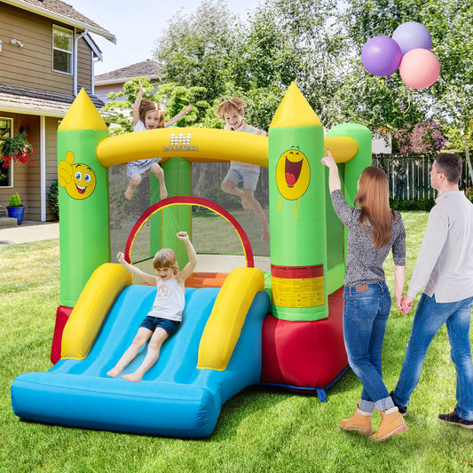 Inflatable Bounce House Kids Blow-up Bouncer with Slide without Blower - Tampa Home & Garden Store