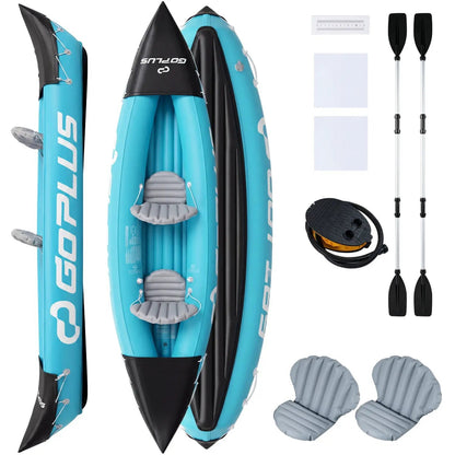 Two Person Inflatable Kayak with Aluminum Paddles