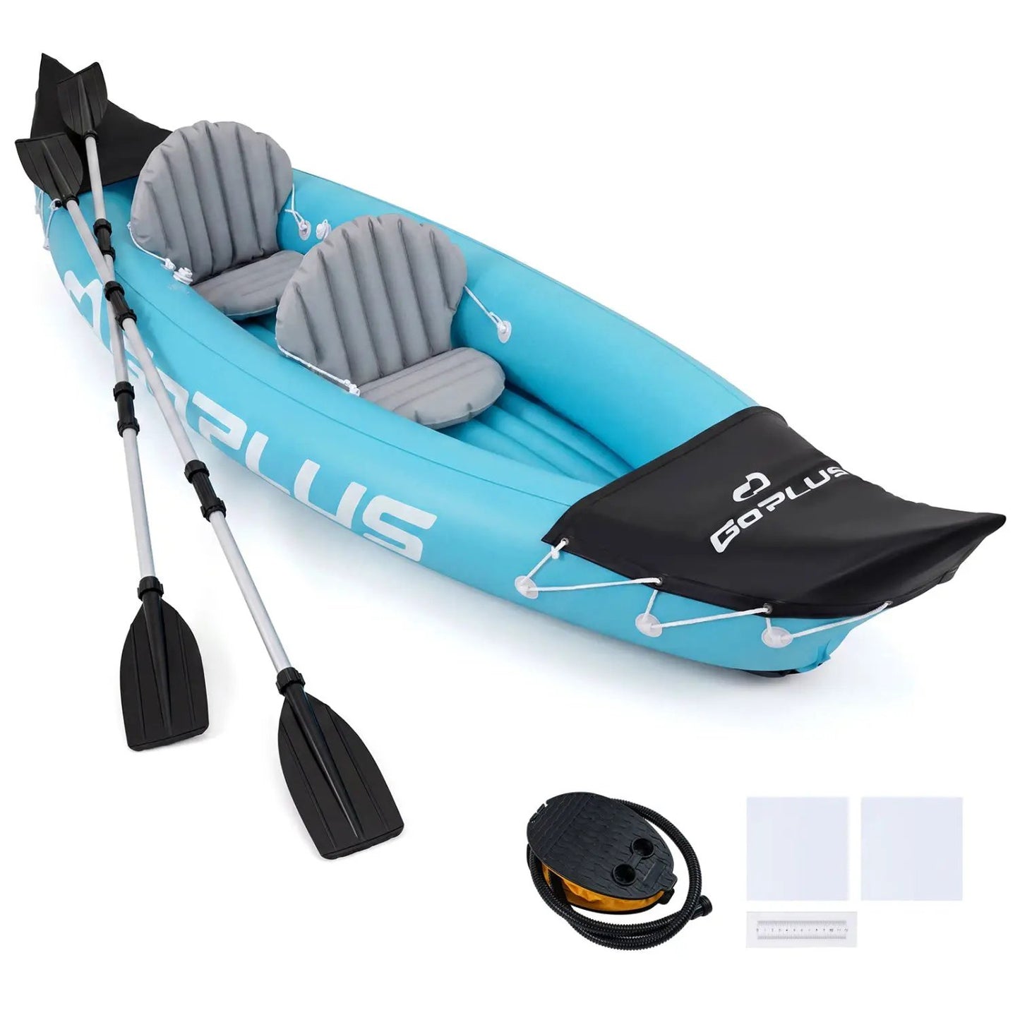 Two Person Inflatable Kayak with Aluminum Paddles