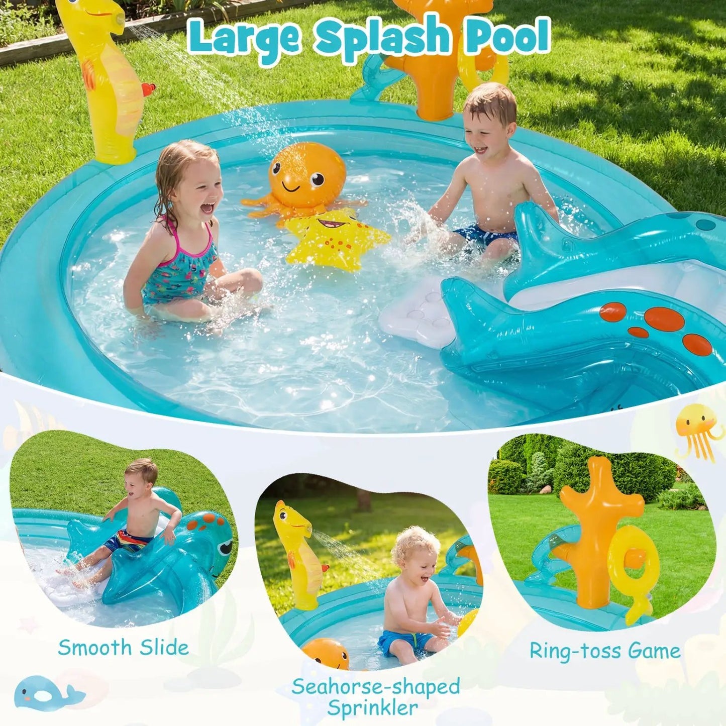Outdoor Summer Water Park for Backyard and Garden