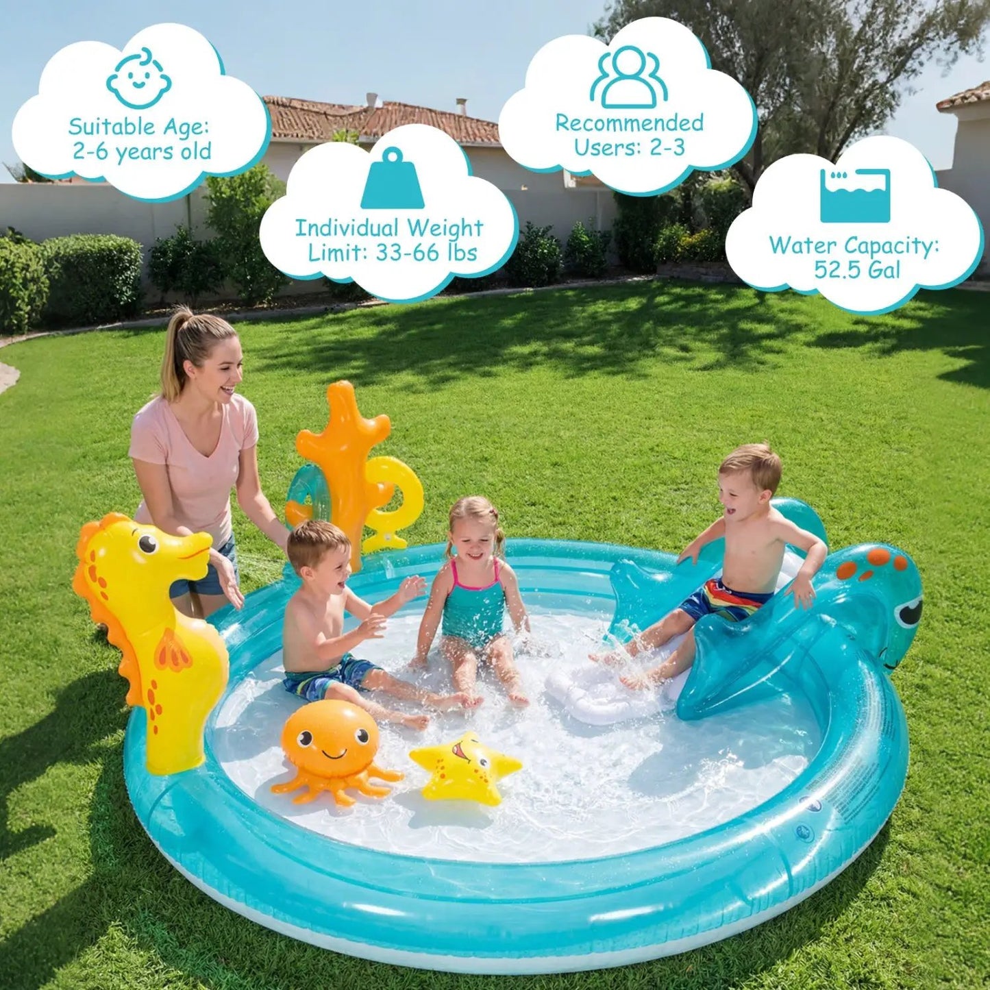 Outdoor Summer Water Park for Backyard and Garden