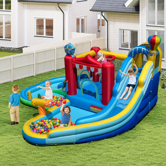 Inflatable Water Park Water Slide Wet Dry Combo Bounce House - Tampa Home & Garden Store