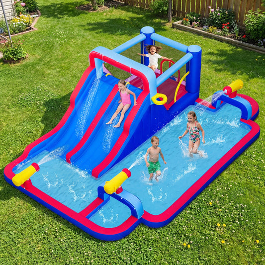 Inflatable Water Slide Park for Kids Backyard Outdoor Fun (without Blower) - Tampa Home & Garden Store