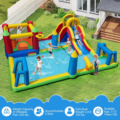 Inflatable Water Slide Bounce House 9in Wet Dry