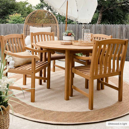 Inigo Flatweave Faux Jute Outdoor Rug, round natural beige, Boutique Rugs on Tampa Home & Garden Store